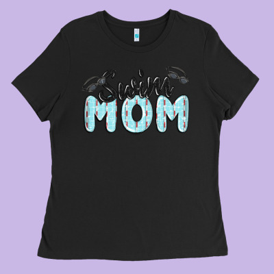 Swim Mom Ladies Tee Designed By Maliassmallbusiness