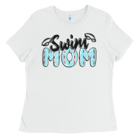 White swim mom Ladies Tee - MaliasSmallBusiness