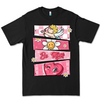 Black trendy valentines day retro characters Premium Tee - MaliasSmallBusiness