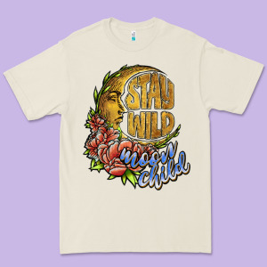 Stay Wild Moon Child Premium Tee Designed By Jahusdesignshop