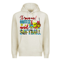 Oatmeal Heather I Run On Coffee And Softball Frappe Premium Hoodie - FaDigitalArtStudio