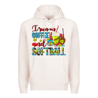 I Run On Coffee And Softball Frappe Premium Hoodie | Teevron
