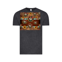 Vintage Black seamless mexican sunflower tumbler design Vintage Tee - Jasminsmagicworld