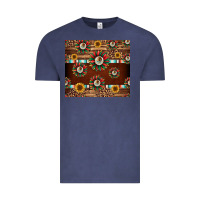 Vintage Denim seamless mexican sunflower tumbler design Vintage Tee - Jasminsmagicworld