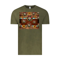 Vintage Olive seamless mexican sunflower tumbler design Vintage Tee - Jasminsmagicworld