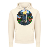 Vintage Artic Black Angus Cattle with Santa Chick Christmas Vintage Hoodie - RanaPortraitStore