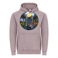 Vintage Zinc Black Angus Cattle with Santa Chick Christmas Vintage Hoodie - RanaPortraitStore