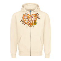 Sandshell Western Autumn Heart Zipper Hoodie - FaDigitalArtStudio