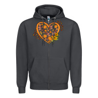 Smoke Western Autumn Heart Zipper Hoodie - FaDigitalArtStudio
