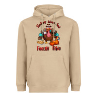 Mushroom turkey wine and feelin fine Heavyweight Hoodie - BundleAndBundleShop