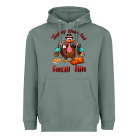 Turkey Wine And Feelin Fine Heavyweight Hoodie | Teevron