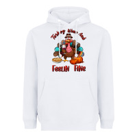 White turkey wine and feelin fine Heavyweight Hoodie - BundleAndBundleShop