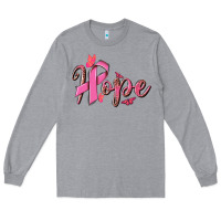Heather Grey hope breast cancer Long Sleeve Tee - NancyCooperArtShop