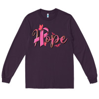 Plum hope breast cancer Long Sleeve Tee - NancyCooperArtShop