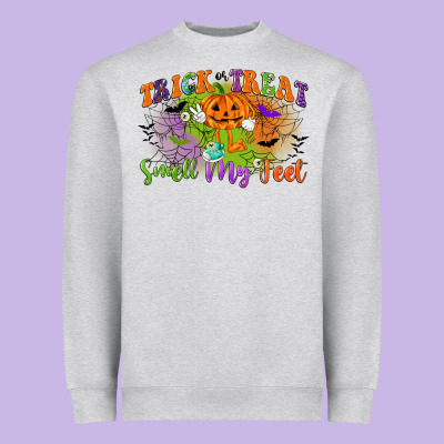Trick Or Treat Smell My Feet Heavyweight Sweatshirt Designed By Cowgirlartshop