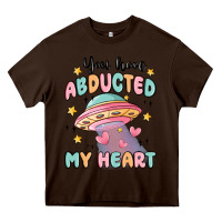 Chocolate Brown you have abducted my heart Heavy Core Tee - MaliasSmallBusiness