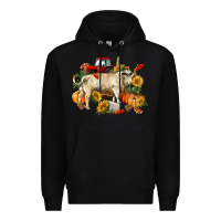 Black Fall charolais bull Premium Hoodie - RanaPortraitStore