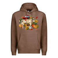 Chestnut Fall charolais bull Premium Hoodie - RanaPortraitStore