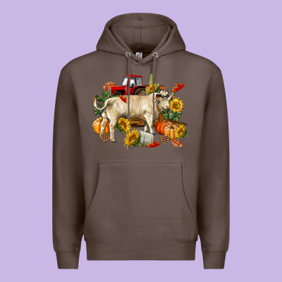 Fall Charolais Bull Premium Hoodie Designed By Ranaportraitstore