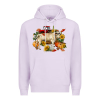 Lilac Fall charolais bull Premium Hoodie - RanaPortraitStore