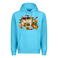 Ocean Blue Fall charolais bull Premium Hoodie - RanaPortraitStore