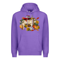 Purple Fall charolais bull Premium Hoodie - RanaPortraitStore
