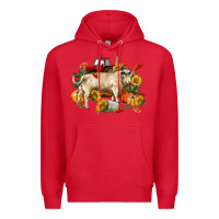Red Fall charolais bull Premium Hoodie - RanaPortraitStore