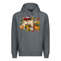 Rock Fall charolais bull Premium Hoodie - RanaPortraitStore