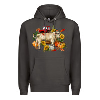 Smoke Fall charolais bull Premium Hoodie - RanaPortraitStore