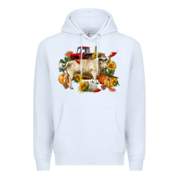 White Fall charolais bull Premium Hoodie - RanaPortraitStore