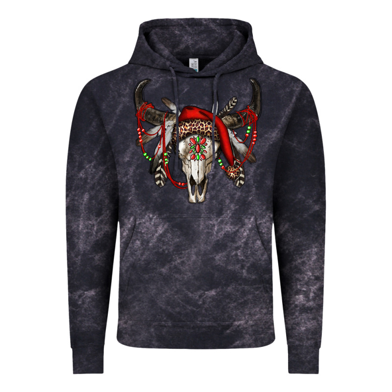 Western Christmas Bull Skull Vintage Hoodie by RanaPortraitStore | Teevron
