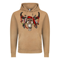 Vintage Camel Western Christmas Bull Skull Vintage Hoodie - RanaPortraitStore