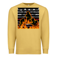 Antique Gold american firefighters seamless pattern Premium Sweatshirt - BundleAndBundleShop