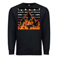 Black american firefighters seamless pattern Premium Sweatshirt - BundleAndBundleShop