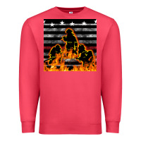 Cardinal american firefighters seamless pattern Premium Sweatshirt - BundleAndBundleShop