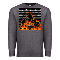 Charcoal Heather american firefighters seamless pattern Premium Sweatshirt - BundleAndBundleShop