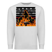 Dove Grey american firefighters seamless pattern Premium Sweatshirt - BundleAndBundleShop