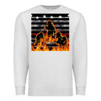 Oatmeal Heather american firefighters seamless pattern Premium Sweatshirt - BundleAndBundleShop