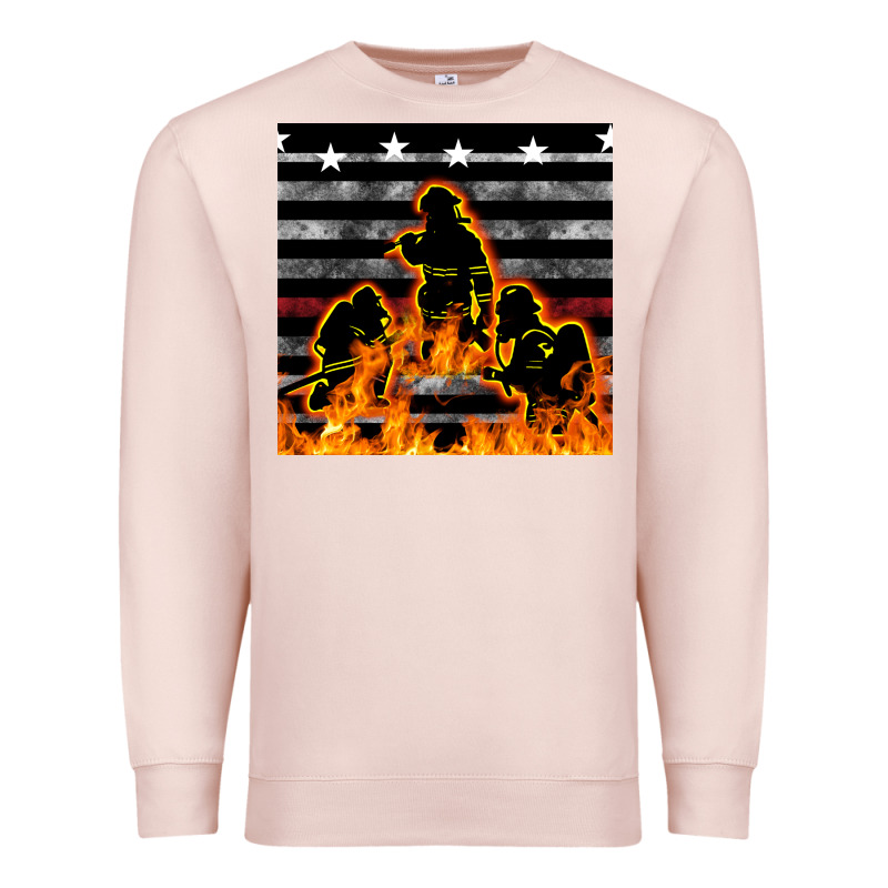 American Firefighters Seamless Pattern Premium Sweatshirt by BundleAndBundleShop | Teevron