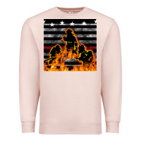 Pale Pink american firefighters seamless pattern Premium Sweatshirt - BundleAndBundleShop