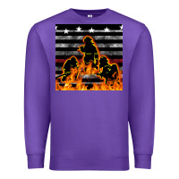 Purple american firefighters seamless pattern Premium Sweatshirt - BundleAndBundleShop