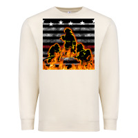 Sandshell american firefighters seamless pattern Premium Sweatshirt - BundleAndBundleShop