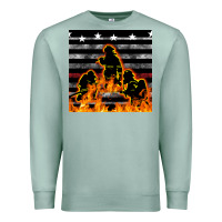 Seafoam american firefighters seamless pattern Premium Sweatshirt - BundleAndBundleShop