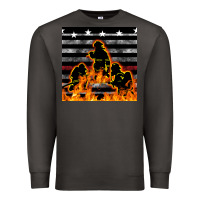 Smoke american firefighters seamless pattern Premium Sweatshirt - BundleAndBundleShop
