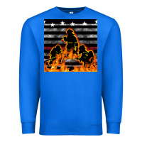True Royal american firefighters seamless pattern Premium Sweatshirt - BundleAndBundleShop