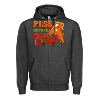 Charcoal Heather Pies Before Guys Zipper Hoodie - FaDigitalArtStudio