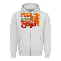 Dove Grey Pies Before Guys Zipper Hoodie - FaDigitalArtStudio