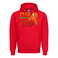 Red Pies Before Guys Zipper Hoodie - FaDigitalArtStudio