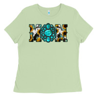 Matcha Sunflower Cowhide Turquoise Gemstone Mom Ladies Tee - Jasminsmagicworld