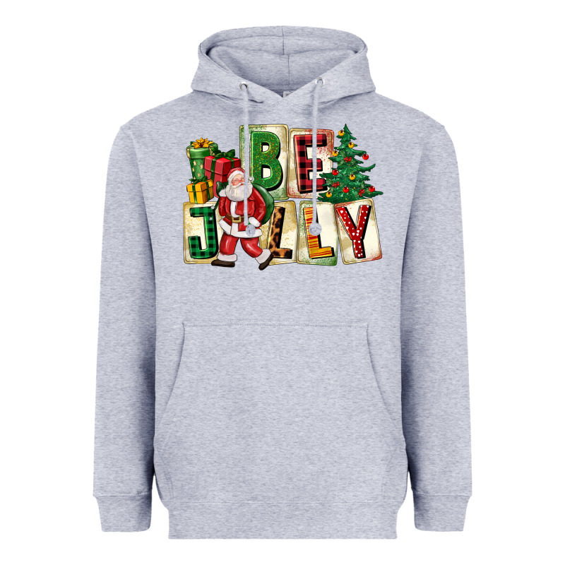 Be Jolly Santa Christmas Heavyweight Hoodie by FaDigitalArtStudio | Teevron